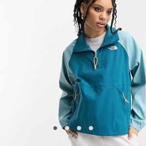 The North Face Class V pullover jacket in blue and teal